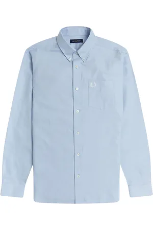 Fred Perry Heren, Overhemden, Blauw, Maat: XL Katoen