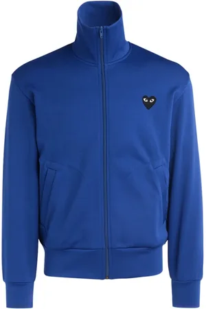 Comme des Garçons Heren, Sweatshirts & Hoodies, Blauw, Maat: XL Poliester