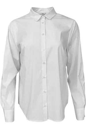 2-Biz Dames, Blouses & Shirts, Wit, Maat: M Katoen