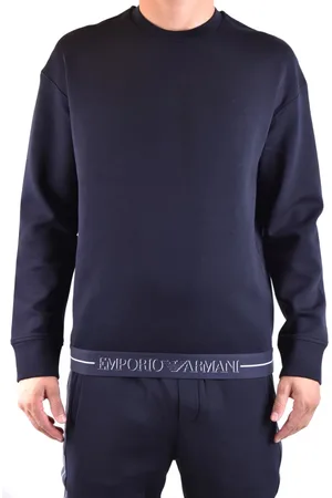 Emporio Armani Heren, Sweatshirts & Hoodies, Blauw, Maat: L Katoen
