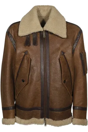 Dsquared2 Heren, Jassen, Bruin, Maat: M Leer