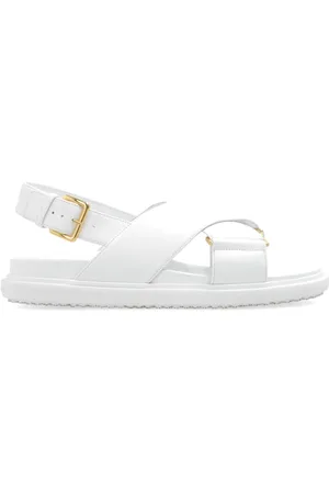 Marni Dames, Schoenen, Wit, Maat: 38 EU Leer