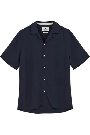 Anerkjendt Heren, Overhemden, Blauw, Maat: L Linnen
