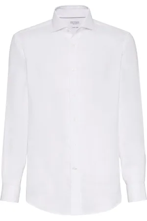 Brunello Cucinelli Heren, Overhemden, Wit, Maat: S