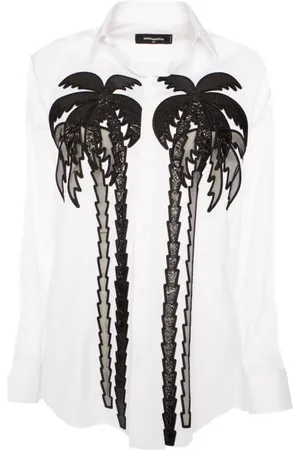 Dsquared2 Dames, Blouses & Shirts, Wit, Maat: XS Katoen