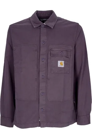 Carhartt Heren, Overhemden, Paars, Maat: M Katoen
