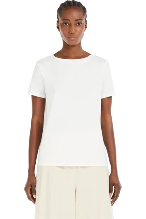 Max Mara Dames, Tops, Wit, Maat: M Katoen