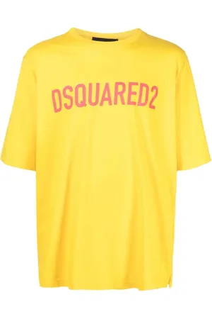 Dsquared2 Heren, Tops, Geel, Maat: 2XL Katoen