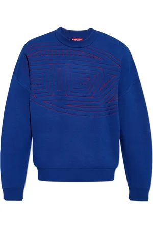 Diesel Heren, Truien, Blauw, Maat: 2XL Wol