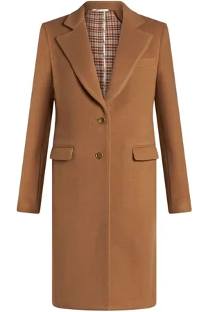 Etro Dames, Mantels, Bruin, Maat: S Wol