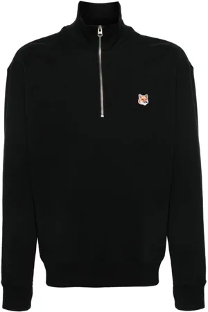 Maison Kitsuné Heren, Sweatshirts & Hoodies, Zwart, Maat: S Katoen