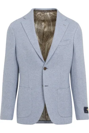 Etro Heren, Jassen, Blauw, Maat: M Wol
