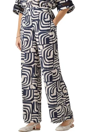 NUKUS Dames, Broeken, Blauw, Maat: XS