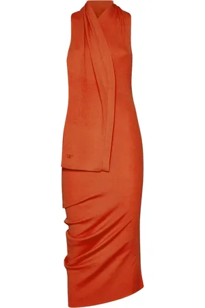 Fendi Dames, Jurken, Oranje, Maat: M Katoen