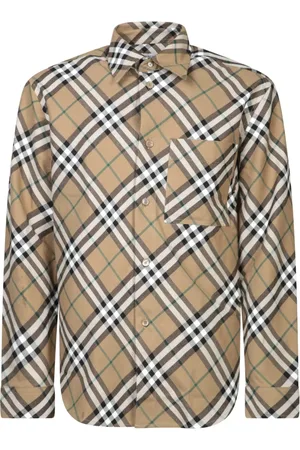 Burberry Heren, Overhemden, Bruin, Maat: L Katoen
