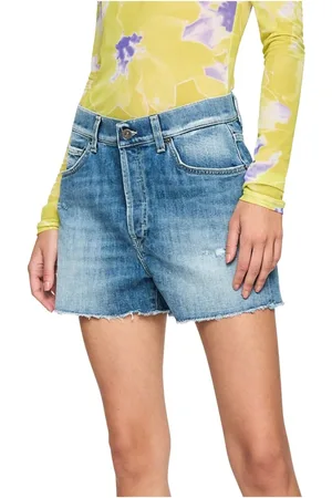 Dondup Dames, Korte broeken, Blauw, Maat: W27 Denim
