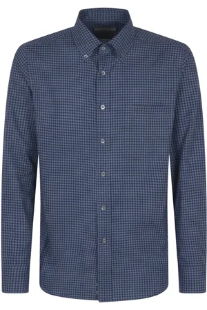 CANALI Heren, Overhemden, Blauw, Maat: 2XL Katoen