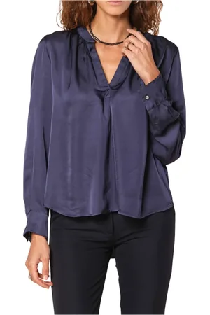 Masons Dames, Blouses & Shirts, Blauw, Maat: M Viscose