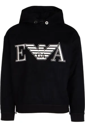Emporio Armani Heren, Sweatshirts & Hoodies, Zwart, Maat: XS Katoen