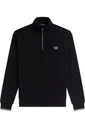 Fred Perry Heren, Sweatshirts & Hoodies, Zwart, Maat: M Katoen