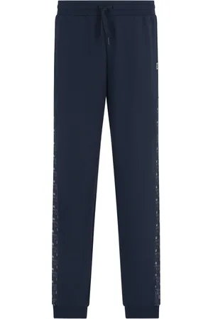EA7 Heren, Broeken, Blauw, Maat: M Katoen