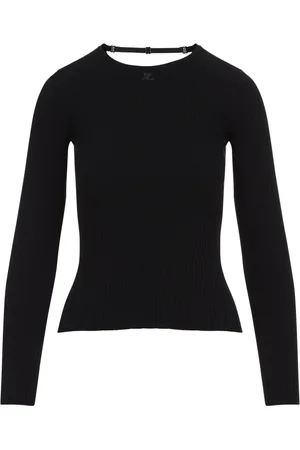 Courrèges Dames, Truien, Zwart, Maat: XS Viscose