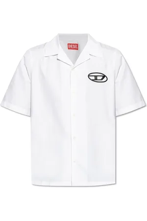 Diesel Heren, Overhemden, Wit, Maat: 3XL Katoen