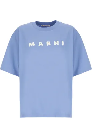 Marni Dames, Tops, Blauw, Maat: XS Katoen