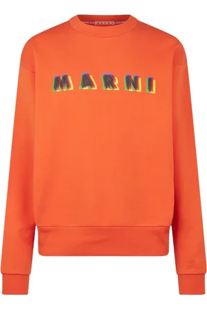Marni Heren, Sweatshirts & Hoodies, Oranje, Maat: L Katoen