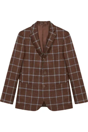 Brooks Brothers Heren, Jassen, Bruin, Maat: XL Linnen