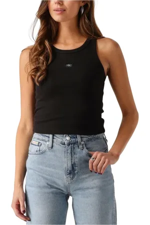 Calvin Klein Dames, Tops, Zwart, Maat: S