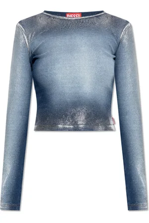 Diesel Dames, Tops, Blauw, Maat: L Katoen