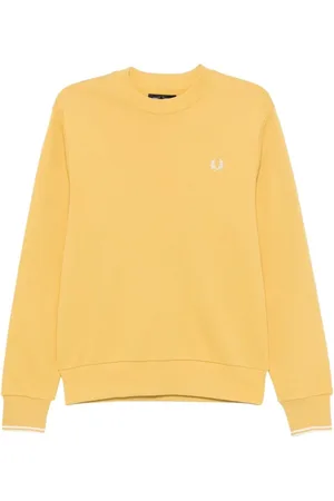Fred Perry Heren, Sweatshirts & Hoodies, Geel, Maat: M Katoen