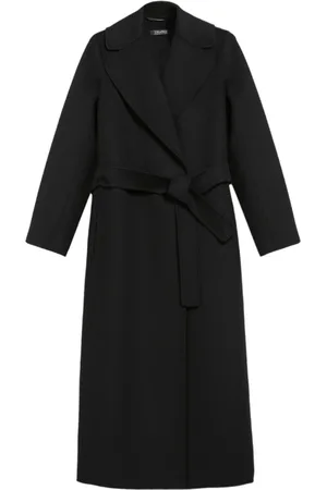 Max Mara Dames, Mantels, Zwart, Maat: M Wol