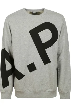 A.P.C. Heren, Sweatshirts & Hoodies, Grijs, Maat: S Katoen