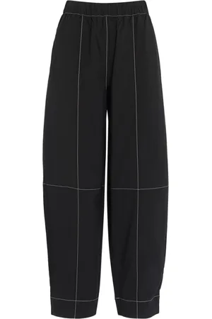 Ganni Dames, Broeken, Zwart, Maat: XS Poliester