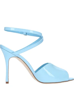 Manolo Blahnik Dames, Schoenen, Blauw, Maat: 37 1/2 EU Leer