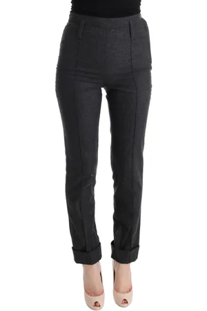 ERMANNO SCERVINO Dames, Broeken, Grijs, Maat: S Wol