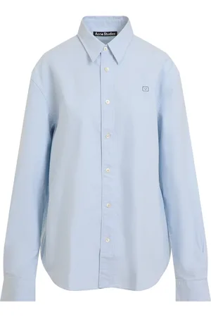 Acne Studios Dames, Blouses & Shirts, Blauw, Maat: XS Katoen