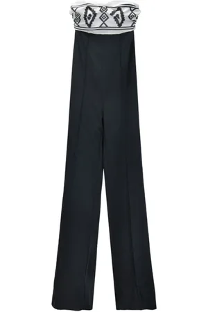 Elisabetta Franchi Dames, Broeken, Zwart, Maat: S Viscose