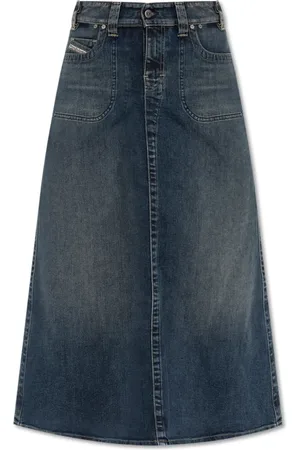 Diesel Dames, Rokken, Blauw, Maat: W25 Katoen