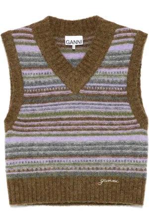 Ganni Dames, Truien, Groen, Maat: S