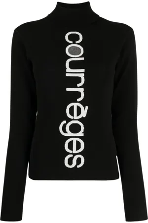 Courrèges Dames, Truien, Zwart, Maat: XS Viscose