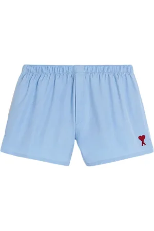 Ami Heren, Korte broeken, Blauw, Maat: M Katoen