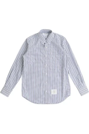 Thom Browne Heren, Overhemden, Blauw, Maat: 2XL Katoen