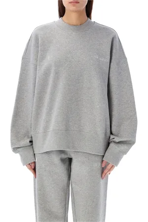 The Attico Dames, Sweatshirts & Hoodies, Grijs, Maat: 2XS Leer