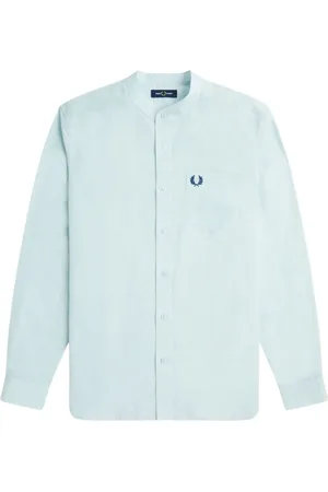 Fred Perry Heren, Overhemden, Blauw, Maat: L Katoen