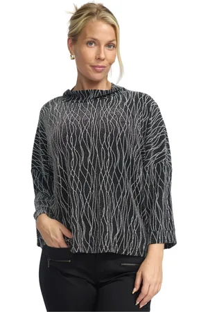 2-Biz Dames, Blouses & Shirts, Zwart, Maat: S Polyamide