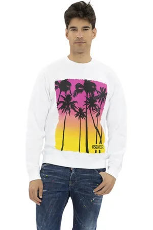 Dsquared2 Heren, Sweatshirts & Hoodies, Wit, Maat: XL Katoen