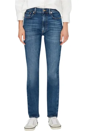 7 for all Mankind Dames, Jeans, Blauw, Maat: W25 Katoen